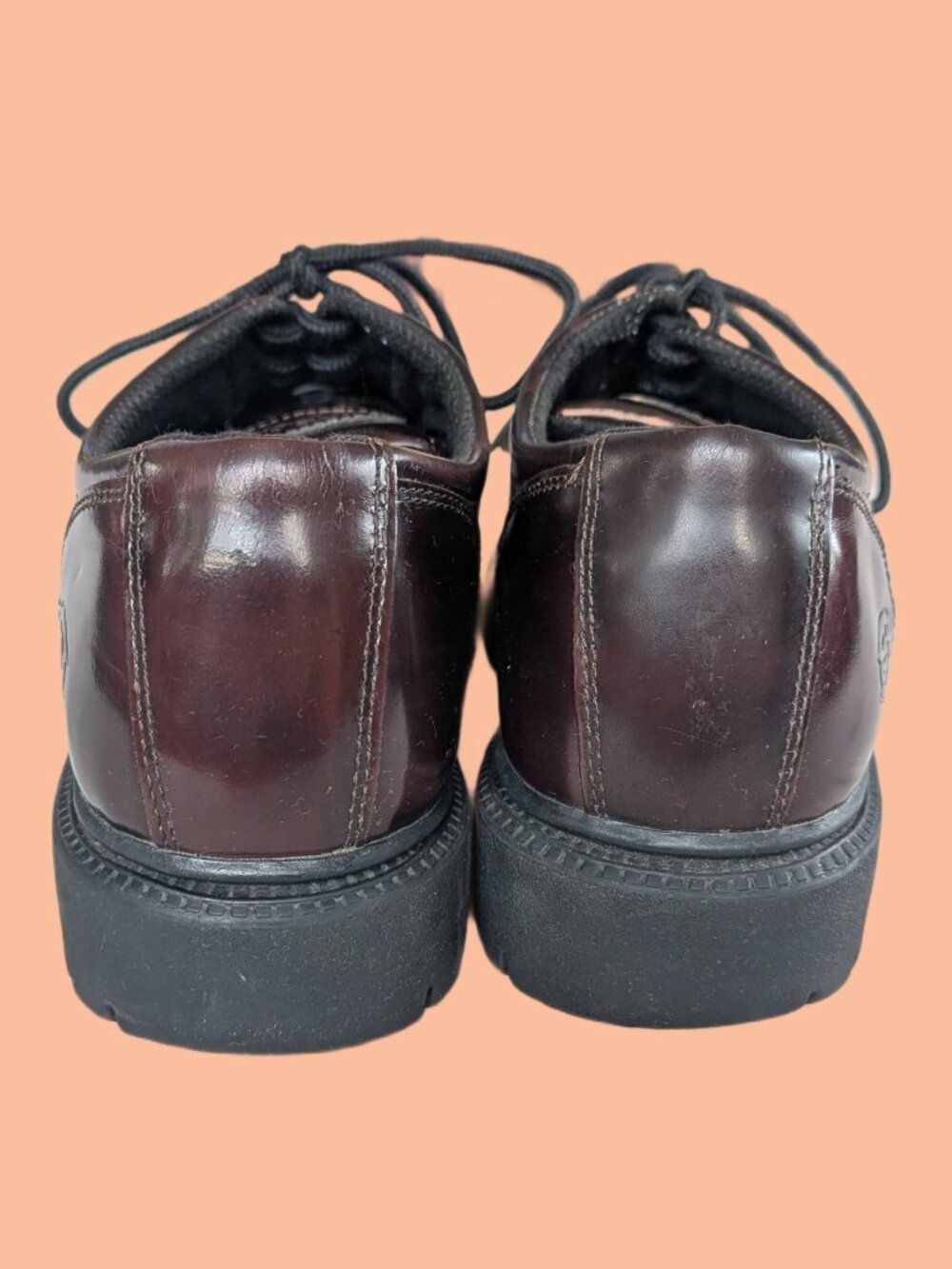 Rich Burgundy Leather Vintage Y2K Skechers Jammers platform oxfords - US Mens 12 - Picture 11 of 16